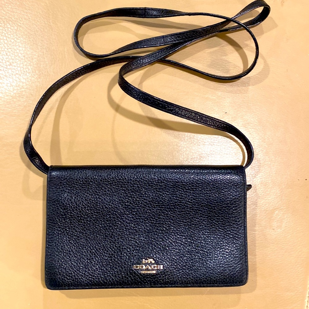 Black Coach Crossbody Clutch